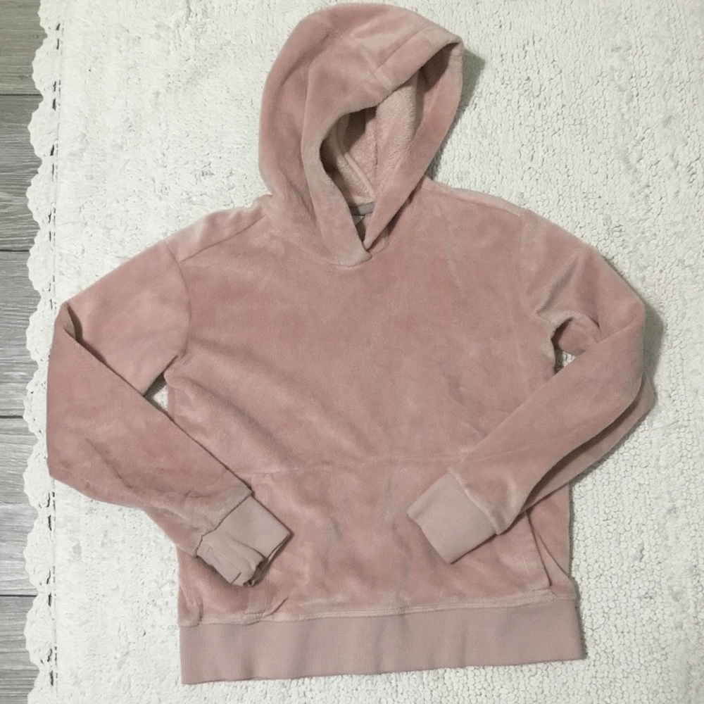 ATHLETA GIRL Feelin Great Orchid Pink Fleece Lined Hoodie size M/8-10